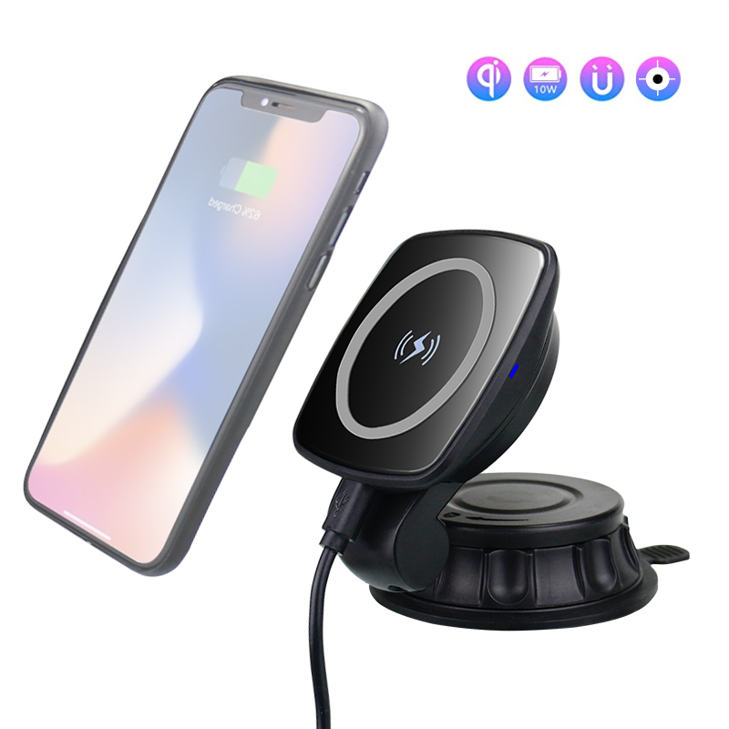 Magnetic wirless car charger mount